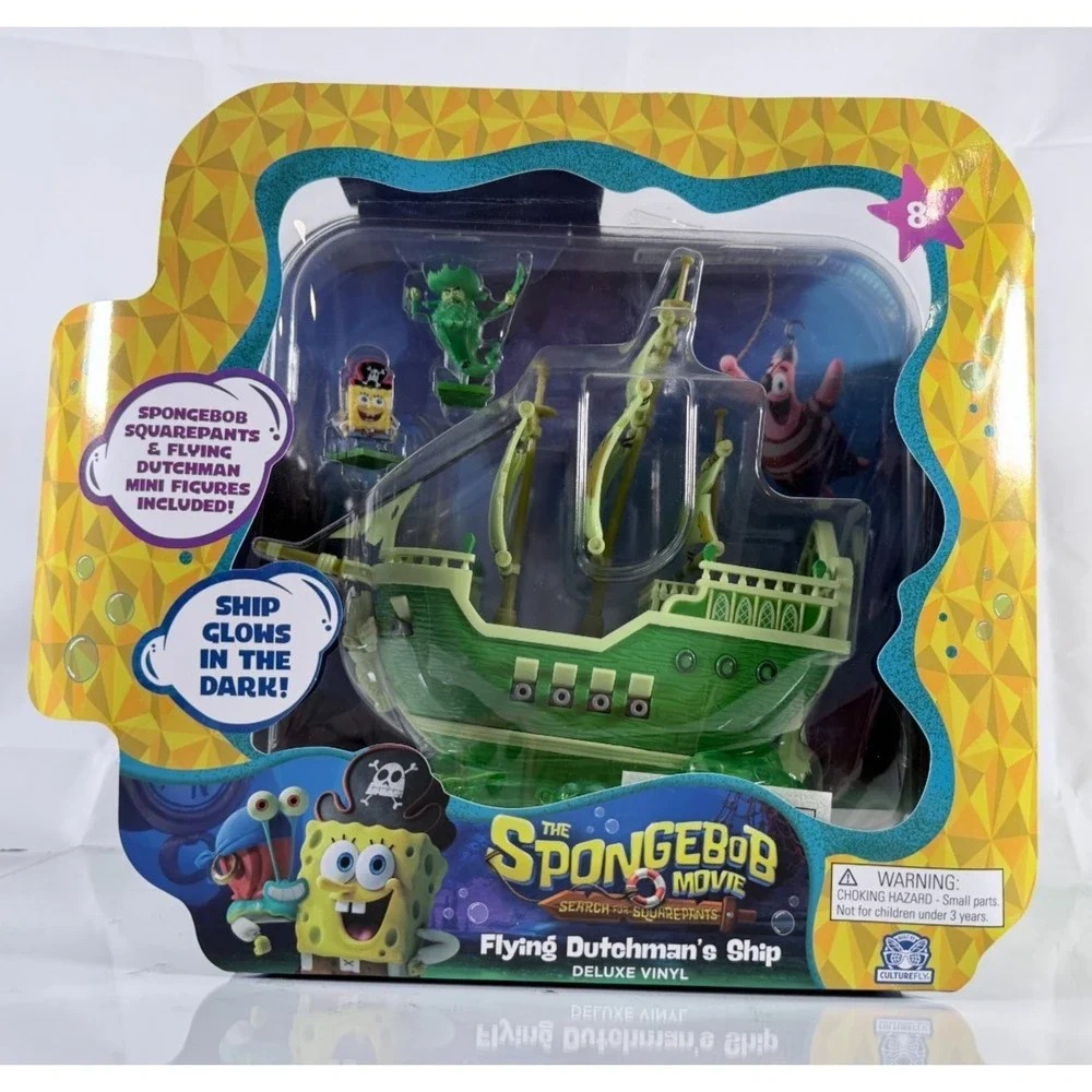 Search For SquarePants The SpongeBob Movie Flying Dutchman Ship Glow in Dark NIB